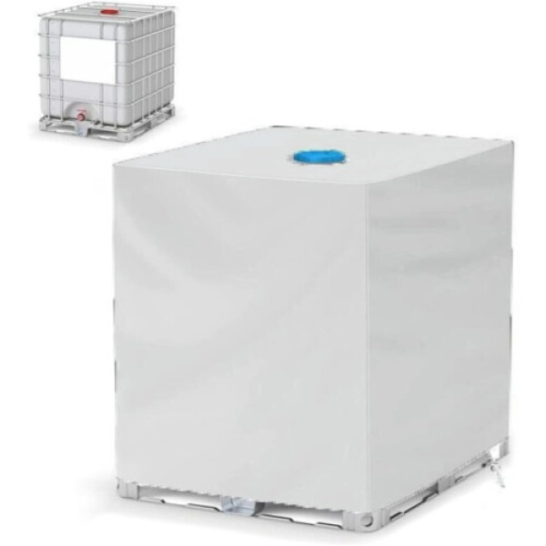 Penutup Tangki IBC Tahan Lama, Pelindung Wadah IBC 1000 L, Perak